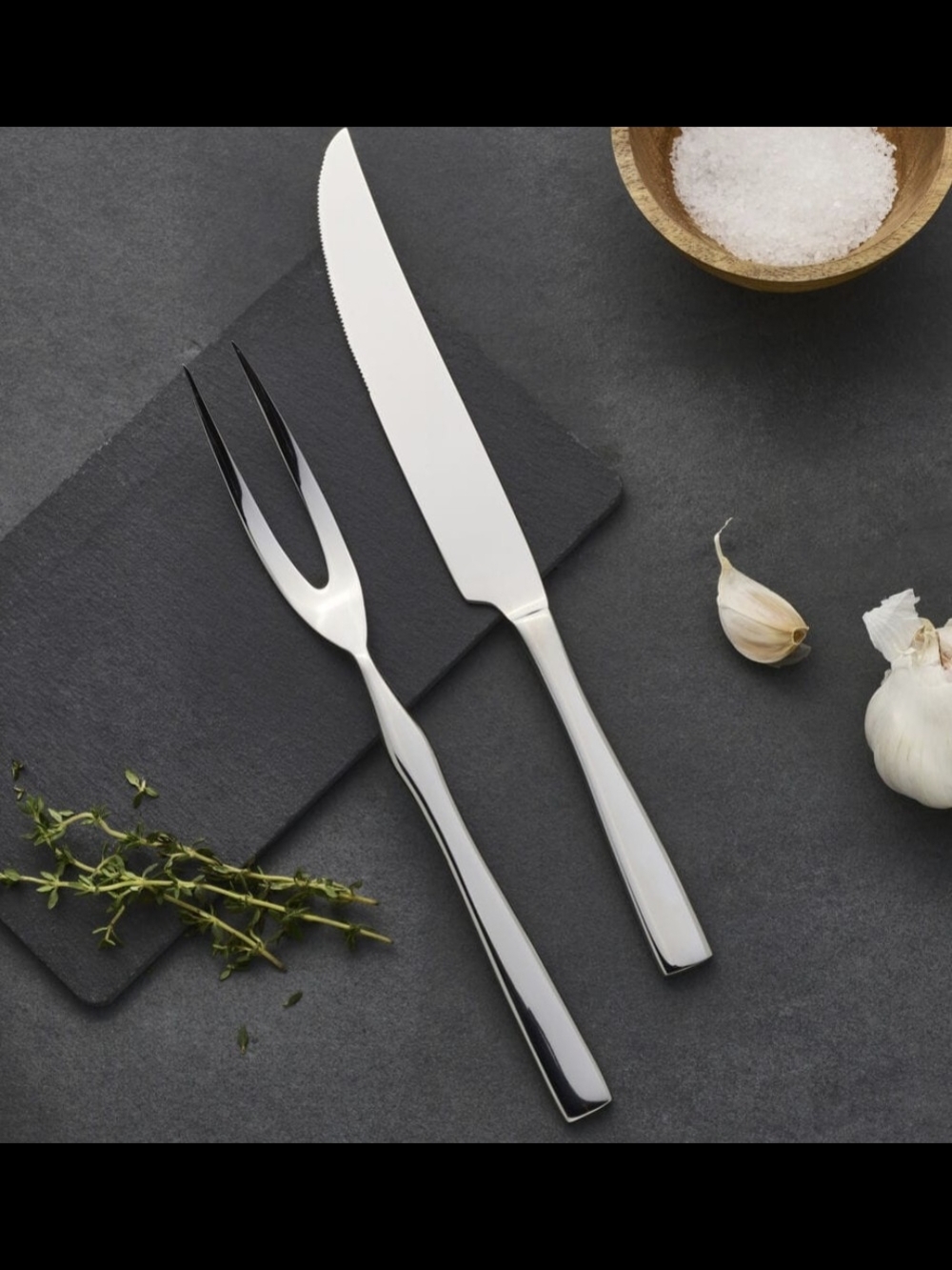 Mikasa Stainless Steel Carving Knife & Fork